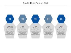 Credit risk default risk ppt powerpoint presentation ideas slides cpb