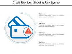 Credit risk icon showing risk symbol