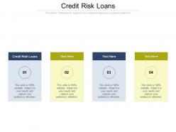 Credit risk loans ppt powerpoint presentation show deck cpb