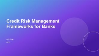 Credit Risk Management Frameworks For Banks PPT Structure AT