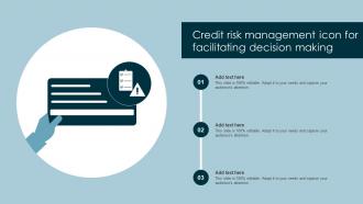Credit Risk Management Icon For Facilitating Decision Making