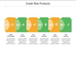 Credit risk products ppt powerpoint presentation gallery outline cpb