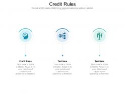 Credit rules ppt powerpoint presentation show cpb