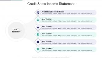 Credit Sales Income Statement In Powerpoint And Google Slides Cpb