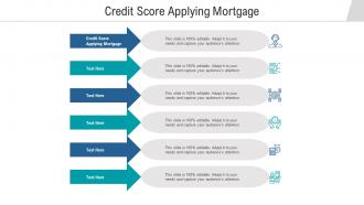 Credit score applying mortgage ppt powerpoint presentation ideas maker cpb