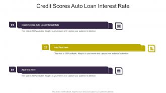 Credit Score Auto Loan Interest Rate In Powerpoint And Google Slides Cpb