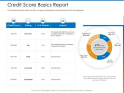 Credit score basics report applicants ppt powerpoint presentation model graphics