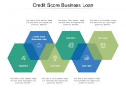 Credit score business loan ppt powerpoint presentation portfolio cpb