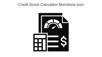 Credit Score Calculator Monotone Icon In Powerpoint Pptx Png And Editable Eps Format