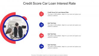 Credit Score Car Loan Interest Rate In Powerpoint And Google Slides Cpb