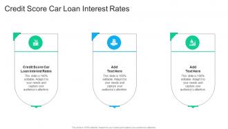 Credit Score Car Loan Interest Rates In Powerpoint And Google Slides Cpb