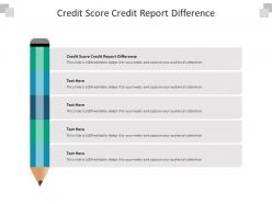 Credit score credit report difference ppt powerpoint presentation outline guide cpb