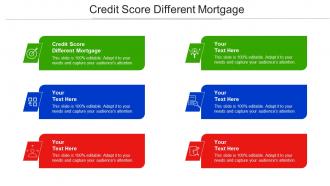 Credit Score Different Mortgage Ppt Powerpoint Presentation Pictures Infographics Cpb