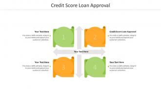 Credit score loan approval ppt powerpoint presentation infographics model cpb