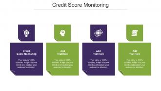 Credit Score Monitoring Ppt Powerpoint Presentation Slides Graphics Template Cpb