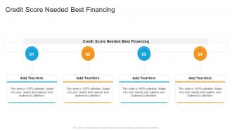 Credit Score Needed Best Financing In Powerpoint And Google Slides Cpb