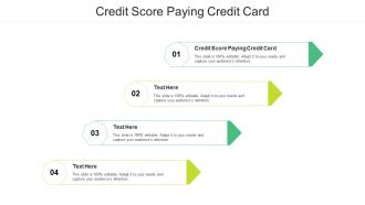 Credit score paying credit card ppt powerpoint presentation file template cpb