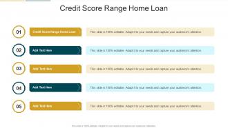 Credit Score Range Home Loan In Powerpoint And Google Slides Cpb