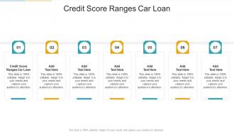 Credit Score Ranges Car Loan In Powerpoint And Google Slides Cpb