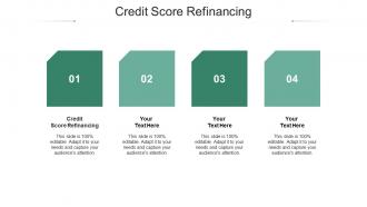 Credit score refinancing ppt powerpoint presentation infographic template deck cpb