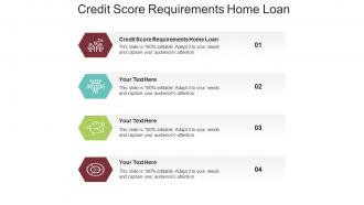 Credit score requirements home loan ppt powerpoint presentation gallery graphics template cpb