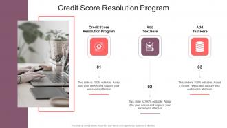 Credit Score Resolution Program In Powerpoint And Google Slides Cpb