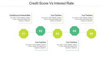 Credit score vs interest rate ppt powerpoint presentation inspiration show cpb