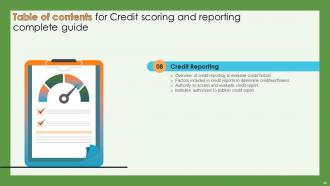 Credit Scoring And Reporting Complete Guide Fin CD Professionally Colorful