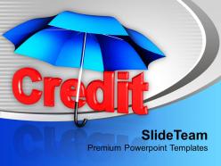 Credit under umbrella finance shopping powerpoint templates ppt themes and graphics 0113