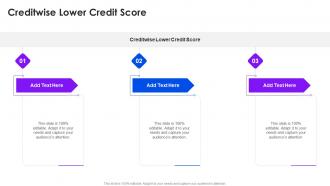 Creditwise Lower Credit Score In Powerpoint And Google Slides Cpb