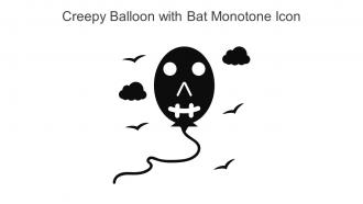 Creepy Balloon With Bat Monotone Icon In Powerpoint Pptx Png And Editable Eps Format