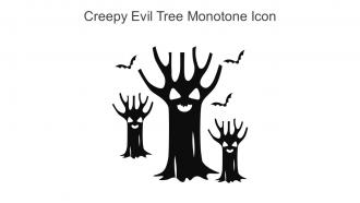 Creepy Evil Tree Monotone Icon In Powerpoint Pptx Png And Editable Eps Format