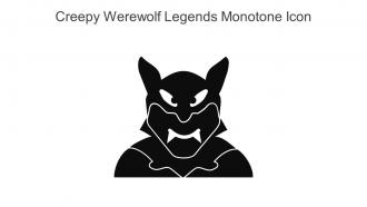 Creepy Werewolf Legends Monotone Icon In Powerpoint Pptx Png And Editable Eps Format