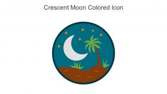 Crescent Moon Colored Icon In Powerpoint Pptx Png And Editable Eps Format