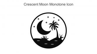 Crescent Moon Monotone Icon In Powerpoint Pptx Png And Editable Eps Format