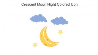 Crescent Moon Night Colored Icon In Powerpoint Pptx Png And Editable Eps Format