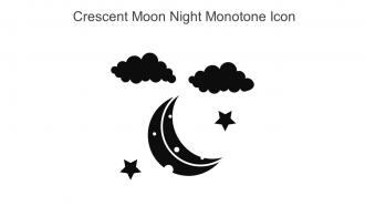 Crescent Moon Night Monotone Icon In Powerpoint Pptx Png And Editable Eps Format