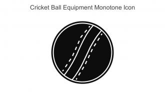 Cricket Ball Equipment Monotone Icon In Powerpoint Pptx Png And Editable Eps Format