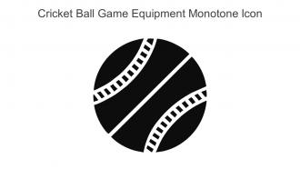 Cricket Ball Game Equipment Monotone Icon In Powerpoint Pptx Png And Editable Eps Format