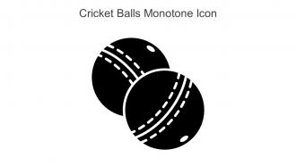Cricket Balls Monotone Icon In Powerpoint Pptx Png And Editable Eps Format