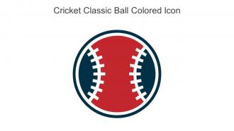 Cricket Classic Ball Colored Icon In Powerpoint Pptx Png And Editable Eps Format