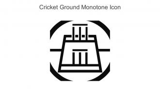 Cricket Ground Monotone Icon In Powerpoint Pptx Png And Editable Eps Format