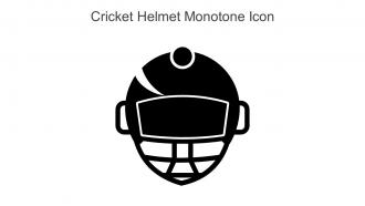 Cricket Helmet Monotone Icon In Powerpoint Pptx Png And Editable Eps Format