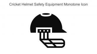 Cricket Helmet Safety Equipment Monotone Icon In Powerpoint Pptx Png And Editable Eps Format