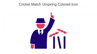Cricket Match Umpiring Colored Icon In Powerpoint Pptx Png And Editable Eps Format