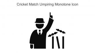 Cricket Match Umpiring Monotone Icon In Powerpoint Pptx Png And Editable Eps Format