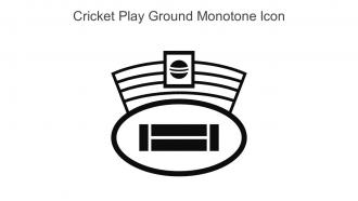 Cricket Play Ground Monotone Icon In Powerpoint Pptx Png And Editable Eps Format