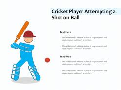 Cricket player attempting a shot on ball