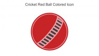 Cricket Red Ball Colored Icon In Powerpoint Pptx Png And Editable Eps Format