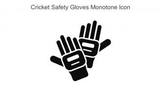 Cricket Safety Gloves Monotone Icon In Powerpoint Pptx Png And Editable Eps Format
